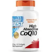Doctor's Best, High Absorption CoQ10, 100mg, 120 capsules molles