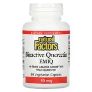 Natural Factors, Bioactive Quercétine EMIQ, 50mg, 60 gélules