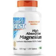 Doctor's Best, magnésium haute absorption, 120 comprimés