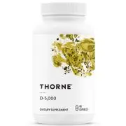 Thorne Research, Vitamine D3, Dépôt, 5000IU, 60 capsules