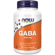 Now Foods, GABA, 500mg, 100 gélules végétales