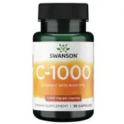 Swanson, Vitamine C avec Rose Hips, 1,000mg, 30 gélules