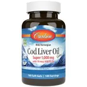 Carlson Labs, Cod Liver Oil, 1000mg, 250 capsules molles