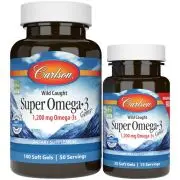 Carlson Labs, Super Omega-3, 1200mg, 100+30 capsules molles