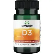 Swanson, Vitamine D3, 1,000IU, 30 gélules