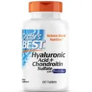 Doctor's Best, Acide hyaluronique avec sulfate de chondroïtine, 60 comprimés