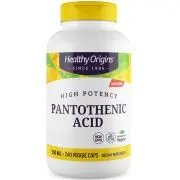 Healthy Origins, Acide pantothénique, 500mg, 240 gélules végétales