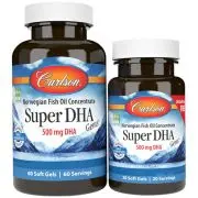 Carlson Labs, Super DHA, 500mg, 60+20 capsules molles