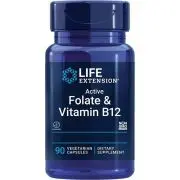 Life Extension, BioActive Folate & Vitamine B12, 90 gélules