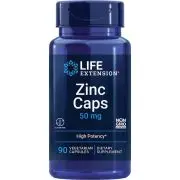 Life Extension, Zinc Caps, Dépôt, 50mg, 90 capsules