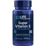 Life Extension, Super Vitamine E, 400IU, 90 capsules molles