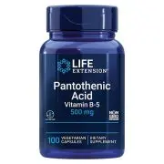 Life Extension, Acide pantothénique, 500mg, 100 gélules