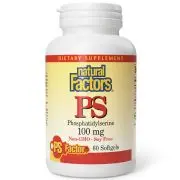 Natural Factors, PS Phosphatidylserine, 100mg, 60 capsules molles
