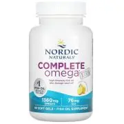 Nordic Naturals, Complete Omega Xtra, 1360mg d'oméga-3 plus 76mg d'AGL, citron, 60 capsules molles