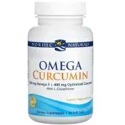 Nordic Naturals, Oméga Curcumine, 1200mg d'Oméga-3 plus 400mg de curcumine optimisée, 60 capsules molles