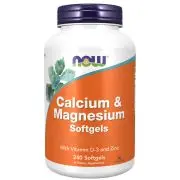 Now Foods, Calcium &amp; Magnésium, 240 capsules molles