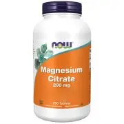 Now Foods, Citrate de Magnésium, 200mg, 250 comprimés végétaliens