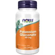 Now Foods, Gluconate de potassium, 99mg, 100 comprimés végétaliens