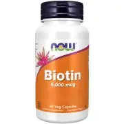 Now Foods, Biotine, 5000mcg, 60 gélules