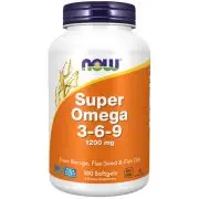 Now Foods, Super Omega 3-6-9, 1200mg, 180 capsules molles