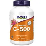 Now Foods, Chewable C-500, Natural Cherry-Berry Favlor, 100 comprimés