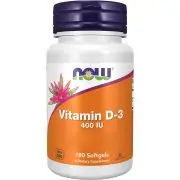 Now Foods, Vitamin D3, 400IU, 180 Weichkapseln555-1