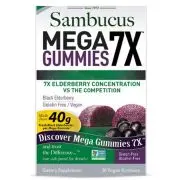 Nature's Answer, Sambucus Mega Gummies 7X, 30 oursons en gomme