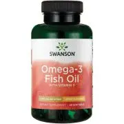 Swanson, Omega-3 Fish Oil with Vitamin D, goût citron, 1,000mg, 60 capsules molles