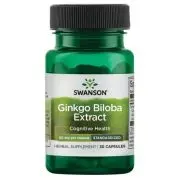 Swanson, Extrait de Ginkgo Biloba, 60mg, 30 gélules