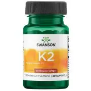Swanson, Vitamine K2 - Natural, 50mcg, 30 capsules molles