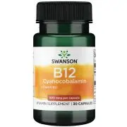 Swanson, Vitamine B12 Cyanocobalamine, 500mcg, 30 gélules
